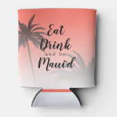Dink Be食べ Mauidモノグラム熱帯ビーチ結婚式 缶クーラー (正面)