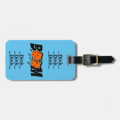 Dink Dink Boom Pickleball Dinking Orange Bomb ラゲッジタグ (正面横)