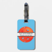 Dink Dink Boom Pickleball Dinking Orange Bomb ラゲッジタグ (裏面縦)