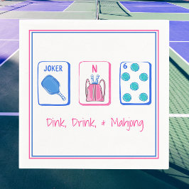 Dink Drink、麻雀 / ピックルボール 麻雀パーティー スタンダードカクテルナプキン