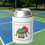 Dink Drink Be Ugly Pickleball Ugly Sweater Paddle 缶クーラー