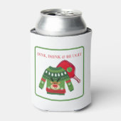 Dink Drink Be Ugly Pickleball Ugly Sweater Paddle 缶クーラー (缶正面)