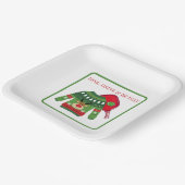 Dink Drink Be Ugly Pickleball Ugly Sweater Party ペーパープレート (傾斜あり)