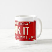 Dink It Pickleball Fan | Retro FL License Plate コーヒーマグカップ (正面右)