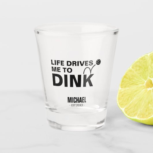 Dink Jokeおもしろい Pickleballに移動する ショットグラス (正面)