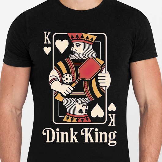 Dink King - おもしろい Pickleball Lovers Tシャツ