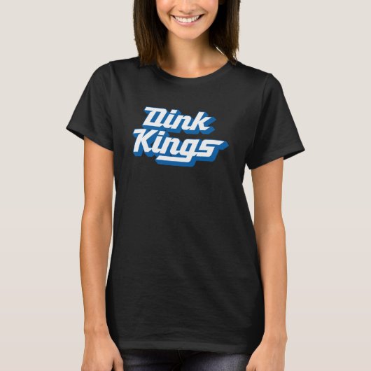 Dink Kings Cute Pickleball Team 80s Pickle Ball R Tシャツ (正面)