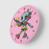 DINK-O-TRON time!  Pickleball  ラウンド壁時計 (傾斜)