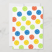 Dink Pickleballパーティースポーツマンガマスコットパドル 招待状 (裏面)