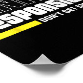 Dink Resnsibly Don't Get Smashed Ckleball Gift  ポスター (角)