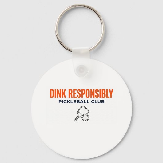 Dink Responsably Pickeleball CLub キーホルダー (正面)