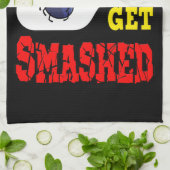 Dink Responsibly - おもしろい Pickleball キッチンタオル (折り畳み)