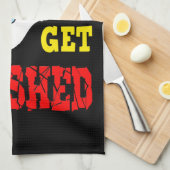 Dink Responsibly - おもしろい Pickleball キッチンタオル (四つ折り)