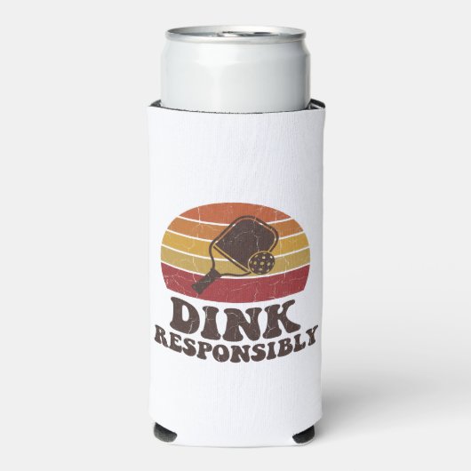 Dink+Responsibly+冗談のピックルボール スリム缶クーラー (Seltzer正面)