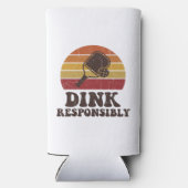 Dink+Responsibly+冗談のピックルボール スリム缶クーラー (裏面)