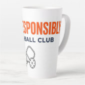 Dink Responsibly Pickleball Latte Mug カフェラテマグ (右アングル)