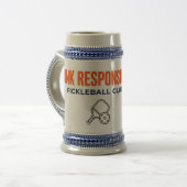 Dink Responsibly Pickleball Mug - Funny Player Gif ビールジョッキ (正面左)