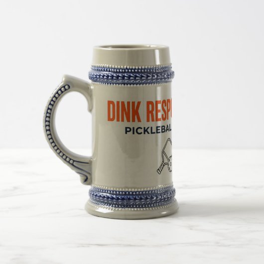 Dink Responsibly Pickleball Mug - Funny Player Gif ビールジョッキ (左)