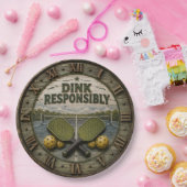 Dink Responsibly Pickleball Paddle ペーパープレート (パーティー)