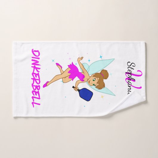 Dinkerbell - Funny Pickleball Sports Towel for Her ハンドタオル (ハンドタオル)