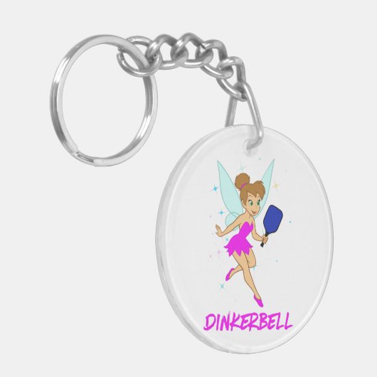 Dinkerbell Pickleball - Funny Pickleball For Her キーホルダー (正面左)