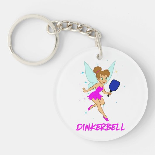 Dinkerbell Pickleball - Funny Pickleball For Her キーホルダー (正面)