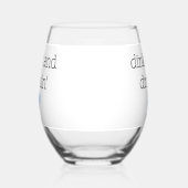 Dinkinおもしろい & Drinkin'ピックボールパドル&ボール ステムなしワイングラス (左)