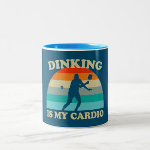 Dinkingは私のカーディオ・ピックボール ツートーンマグカップ