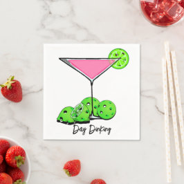 Dinking Cosmoピンクカクテル、ピックボールライム スタンダードカクテルナプキン