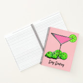 Dinking Cosmoピンクカクテル、ピックボールライム ノートブック (内部)