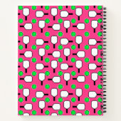 Dinking Cosmoピンクカクテル、ピックボールライム ノートブック (裏面)