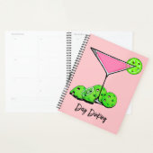 Dinking Cosmoピンクカクテル、ピックボールライム プランナー手帳 (ディスプレー)