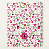 Dinking Cosmoピンクカクテル、ピックボールライム プランナー手帳 (裏面)