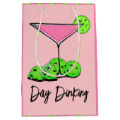 Dinking Cosmoピンクカクテル、ピックボールライム ミディアムペーパーバッグ (正面)