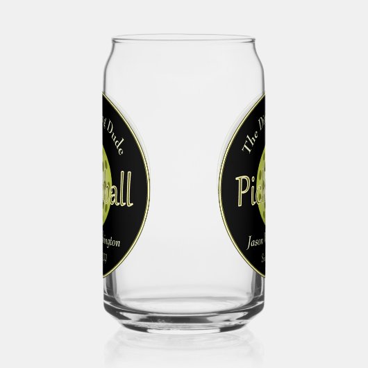 Dinking DuoまたはDude Pickleball Ball Rocks ガラス缶 (右)