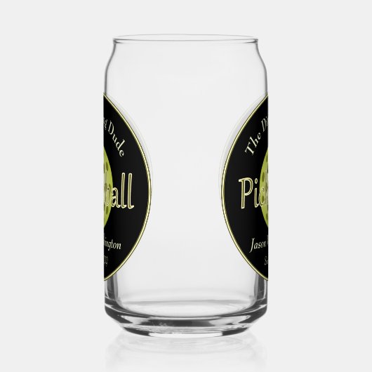 Dinking DuoまたはDude Pickleball Ball Rocks ガラス缶 (左)