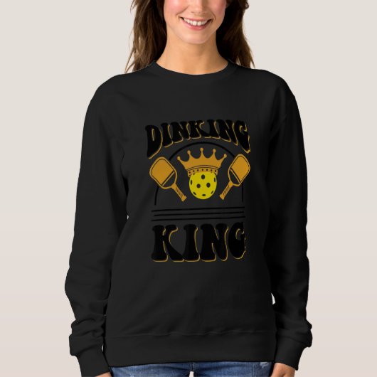 Dinking King Men Pickleball Player 1 スウェットシャツ (正面)