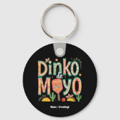 Dinko de Mayo おもしろい Cinco de Mayo Pickleball Pun キーホルダー (正面)