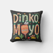 Dinko de Mayo おもしろい Cinco de Mayo Pickleball Pun クッション (正面)