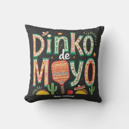 Dinko de Mayo おもしろい Cinco de Mayo Pickleball Pun クッション