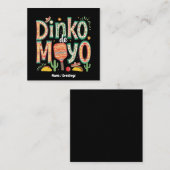 Dinko de Mayo おもしろい Cinco de Mayo Pickleball Pun スクエア名刺 (正面/裏面)