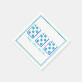 Dinks, Drinks & Dots / ピックルボール麻雀Pung スタンダードカクテルナプキン (角)