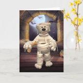 Dinkyくまの小さいミイラ カード (黄色い花)