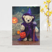 Dinkyくまの小さい魔法使い カード (黄色い花)