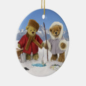 Dinkyくまを採取する氷 セラミックオーナメント (右)