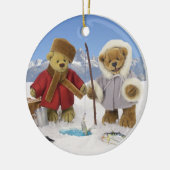 Dinkyくまを採取する氷 セラミックオーナメント (左)