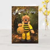 Dinkyくま少しトリック・オア・トリートの蜂 カード (黄色い花)