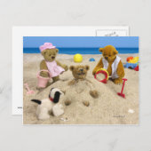 Dinkyくま: 夏の挨拶 ポストカード (正面/裏面)