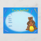 Dinky Bearsバースデーパーティー インビテーションポストカード (裏面)