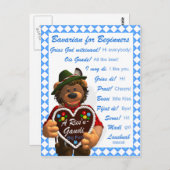 Dinky Bears初心者向けバイエルン ポストカード (正面/裏面)